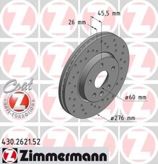 Диск гальмівний ZIMMERMANN 430.2621.52