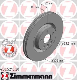 Диск гальмівний ZIMMERMANN 450.5210.20