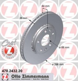 Диск гальмівний ZIMMERMANN 470.2432.20