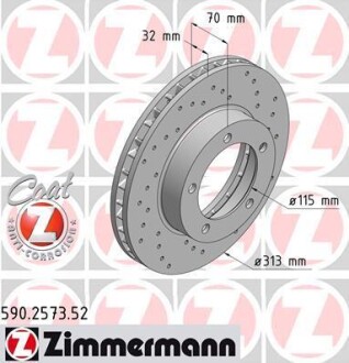 Диск гальмівний ZIMMERMANN 590.2573.52