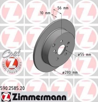 Диск гальмівний ZIMMERMANN 590.2585.20