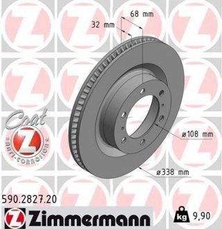 Диск гальмівний ZIMMERMANN 590.2827.20