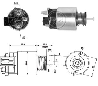 Реле втягуюче стартера ZM ZM1261