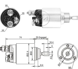Реле втягуюче стартера ZM ZM1381