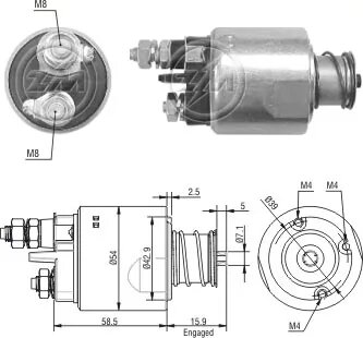 Реле втягуюче стартера ZM ZM1495