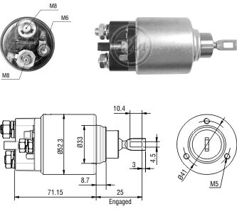 Реле втягуюче стартера ZM ZM2371