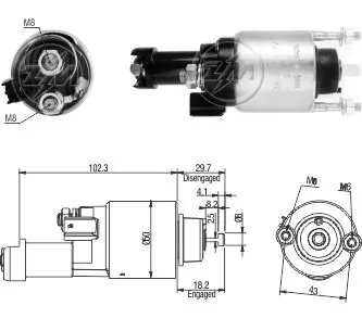 Реле втягуюче стартера ZM ZM3705