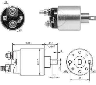 Реле втягуюче стартера ZM ZM3710