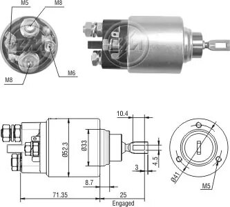 Реле втягуюче стартера ZM ZM378