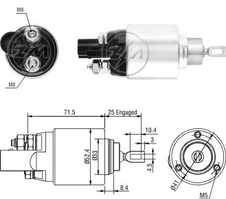 Реле втягуюче стартера ZM ZM381