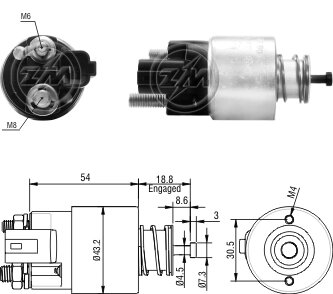 Реле втягуюче стартера ZM ZM391