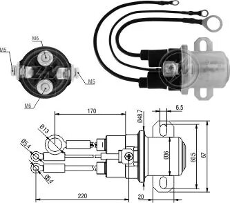 Реле втягуюче стартера ZM ZM5408