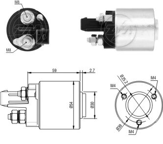 Реле втягуюче стартера ZM ZM5492