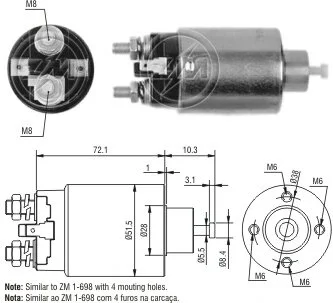 Реле втягуюче стартера ZM ZM5698