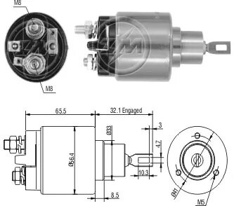 Реле втягуюче стартера ZM ZM573