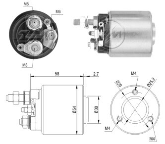 Реле втягуюче стартера ZM ZM590