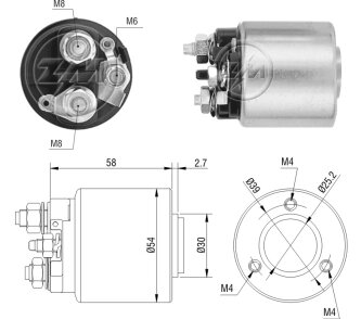Реле втягуюче стартера ZM ZM591