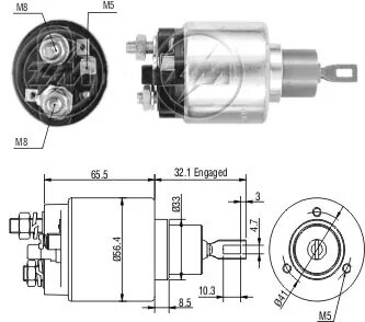 Реле втягуюче стартера ZM ZM674