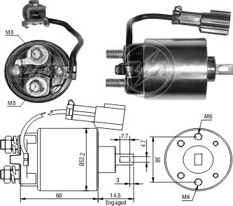Реле втягуюче стартера ZM ZM719
