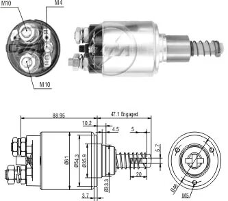 Реле втягуюче стартера ZM ZM732