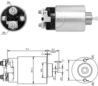 Реле втягуюче стартера ZM ZM7698