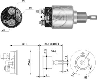 Реле втягуюче стартера ZM ZM775