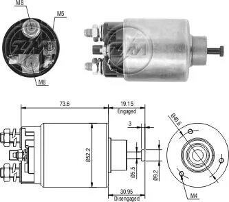 Реле втягуюче стартера ZM ZM860