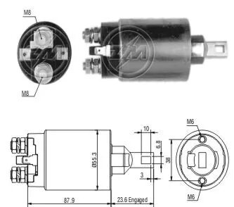 Реле втягуюче стартера ZM ZM893