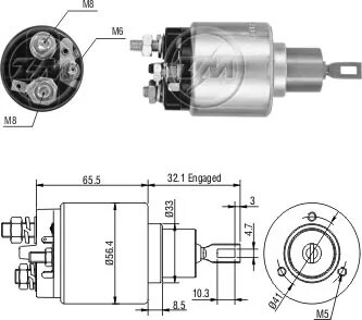 Реле втягуюче стартера ZM ZM973