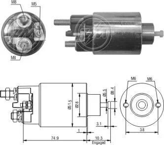 Реле втягуюче стартера ZM ZM993